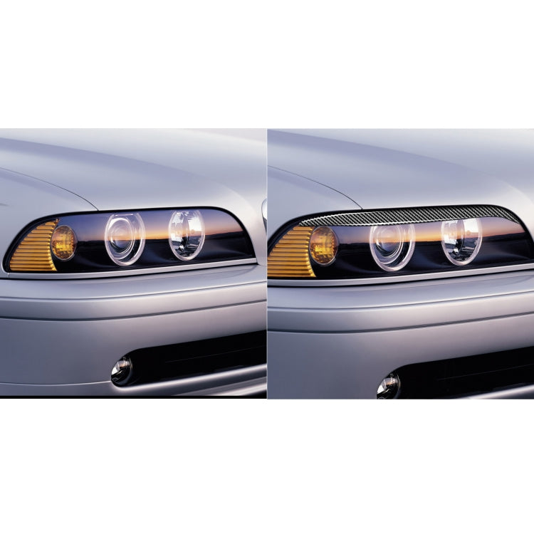 2 PCS / Set Carbon Fiber Car Lamp Eyebrow Decorative Sticker for BMW E39 1997-2003, Drop Glue Version - Lamp Decoration by PMC Jewellery | Online Shopping South Africa | PMC Jewellery | Buy Now Pay Later Mobicred