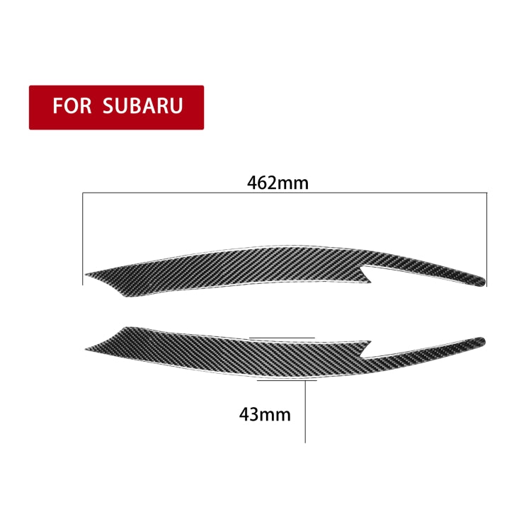 2 PCS / Set Carbon Fiber Car Lamp Eyebrow Decorative Sticker for Subaru Impreza/WRX 10th Generation 2008-2011, Drop Glue Version - Lamp Decoration by PMC Jewellery | Online Shopping South Africa | PMC Jewellery | Buy Now Pay Later Mobicred