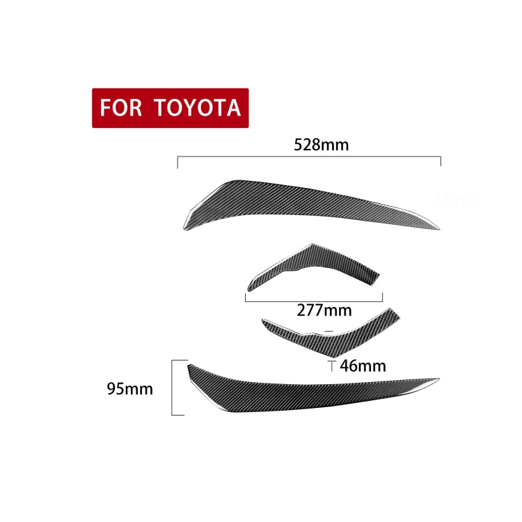 4 PCS / Set Carbon Fiber Car Light Eyebrow Decorative Sticker for Toyota 4Runner 2010-2020 - Lamp Decoration by PMC Jewellery | Online Shopping South Africa | PMC Jewellery | Buy Now Pay Later Mobicred