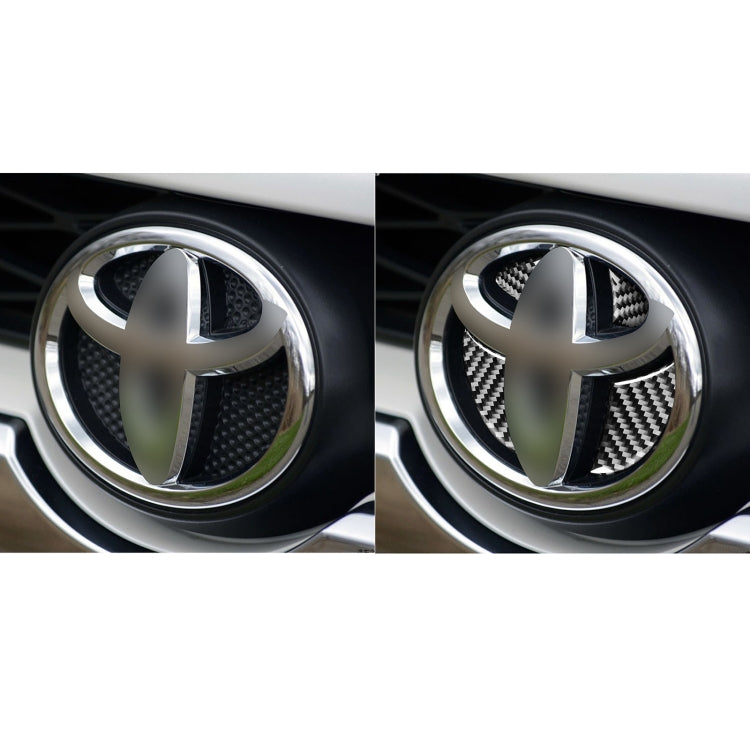 4 PCS / Set Carbon Fiber Car Front Middle Net Logo Decorative Sticker for Toyota 4Runner 2010-2020 - Decorative Sticker by PMC Jewellery | Online Shopping South Africa | PMC Jewellery | Buy Now Pay Later Mobicred