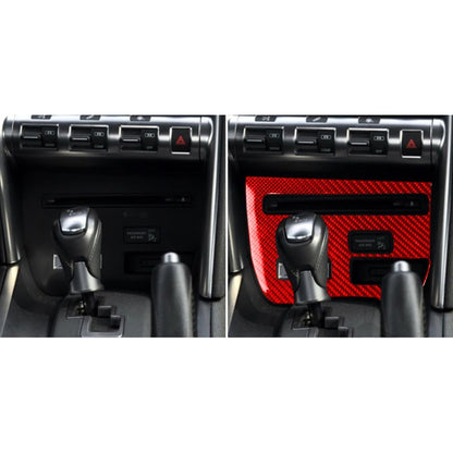 Carbon Fiber Car CD Player Console C Version Decorative Sticker for Nissan GTR R35 2008-2016, Left Driving(Red) - Car Interior Mouldings by PMC Jewellery | Online Shopping South Africa | PMC Jewellery | Buy Now Pay Later Mobicred