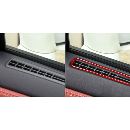 4 PCS / Set Carbon Fiber Car Door Horn + Window Air Outlet Decorative Sticker for Nissan GTR R35 2008-2016, Left and Right Driving Universal (Red) - Car Interior Mouldings by PMC Jewellery | Online Shopping South Africa | PMC Jewellery | Buy Now Pay Later Mobicred