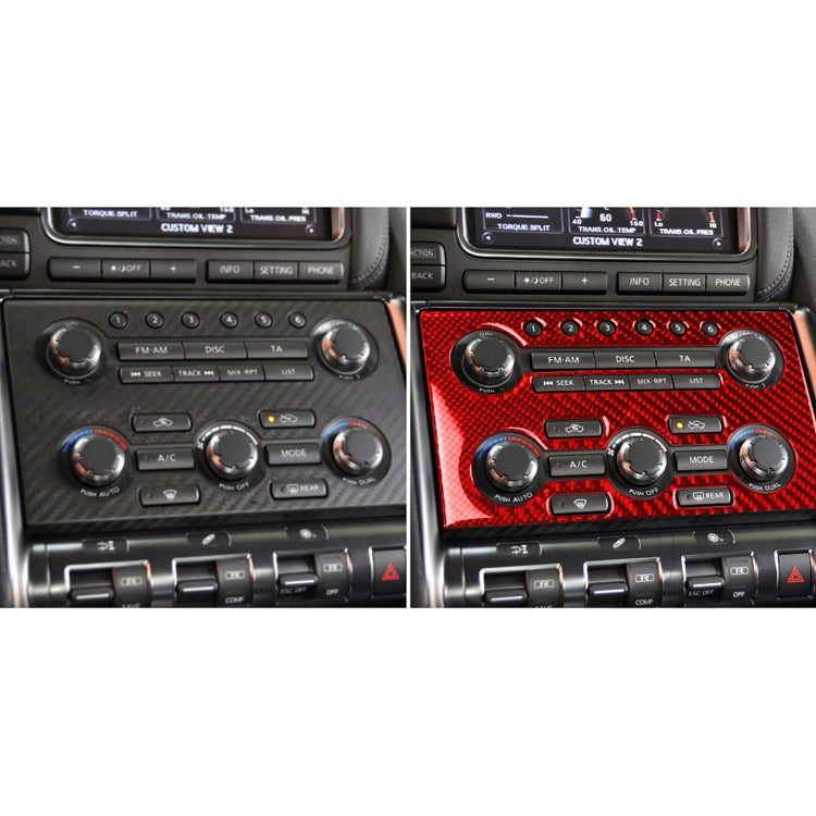 Carbon Fiber Car Instrument Control Panel Decorative Sticker for Nissan GTR R35 2008-2016, Left Driving (Red) - Car Interior Mouldings by PMC Jewellery | Online Shopping South Africa | PMC Jewellery | Buy Now Pay Later Mobicred