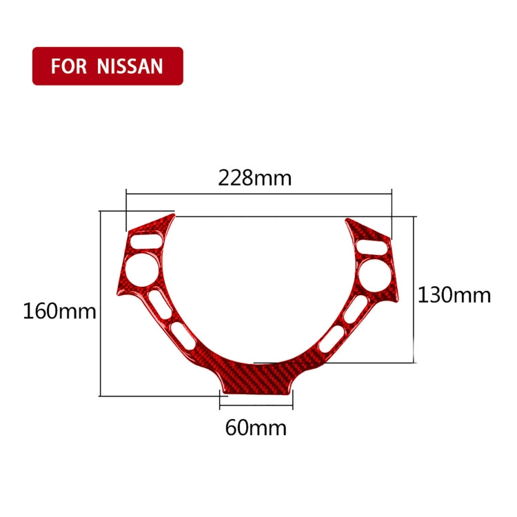 Carbon Fiber Car Steering Wheel Buttons Decorative Sticker for Nissan GTR R35 2008-2016, Left and Right Driving Universal (Red) - Car Interior Mouldings by PMC Jewellery | Online Shopping South Africa | PMC Jewellery | Buy Now Pay Later Mobicred