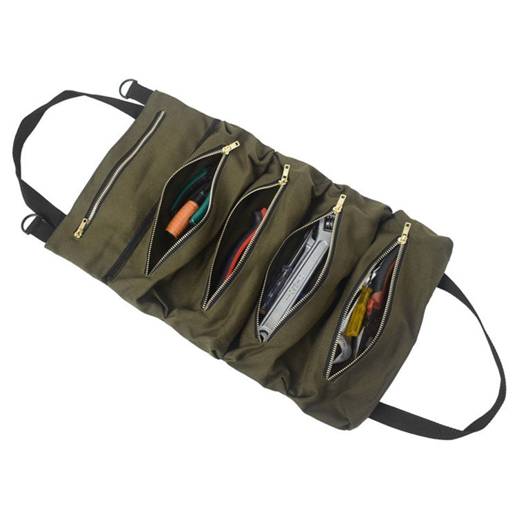 Car Auto Multi-function Canvas Storage Bag Portable Tool Bag Hanging Pocket Bag (Army Green) - Seat Accessories by PMC Jewellery | Online Shopping South Africa | PMC Jewellery | Buy Now Pay Later Mobicred