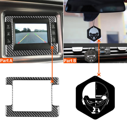 Carbon Fiber Car Navigation Frame Decorative Sticker for Dodge Challenger 2015 to Now, Left Driving - Car Interior Mouldings by PMC Jewellery | Online Shopping South Africa | PMC Jewellery | Buy Now Pay Later Mobicred