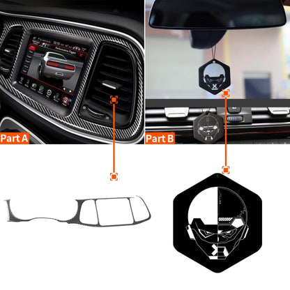 Carbon Fiber Car Central Control Instrument Large Panel Decorative Sticker for Dodge Challenger 2015 to Now, Left Driving - Car Interior Mouldings by PMC Jewellery | Online Shopping South Africa | PMC Jewellery | Buy Now Pay Later Mobicred