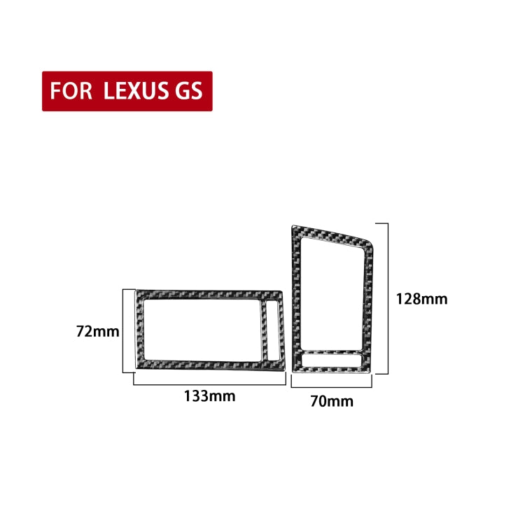 2 PCS / Set Carbon Fiber Car Left and Right Air Outlets Decorative Sticker for Lexus GS 2006-2011,Right Drive - Car Interior Mouldings by PMC Jewellery | Online Shopping South Africa | PMC Jewellery | Buy Now Pay Later Mobicred