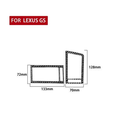 2 PCS / Set Carbon Fiber Car Left and Right Air Outlets Decorative Sticker for Lexus GS 2006-2011,Right Drive - Car Interior Mouldings by PMC Jewellery | Online Shopping South Africa | PMC Jewellery | Buy Now Pay Later Mobicred