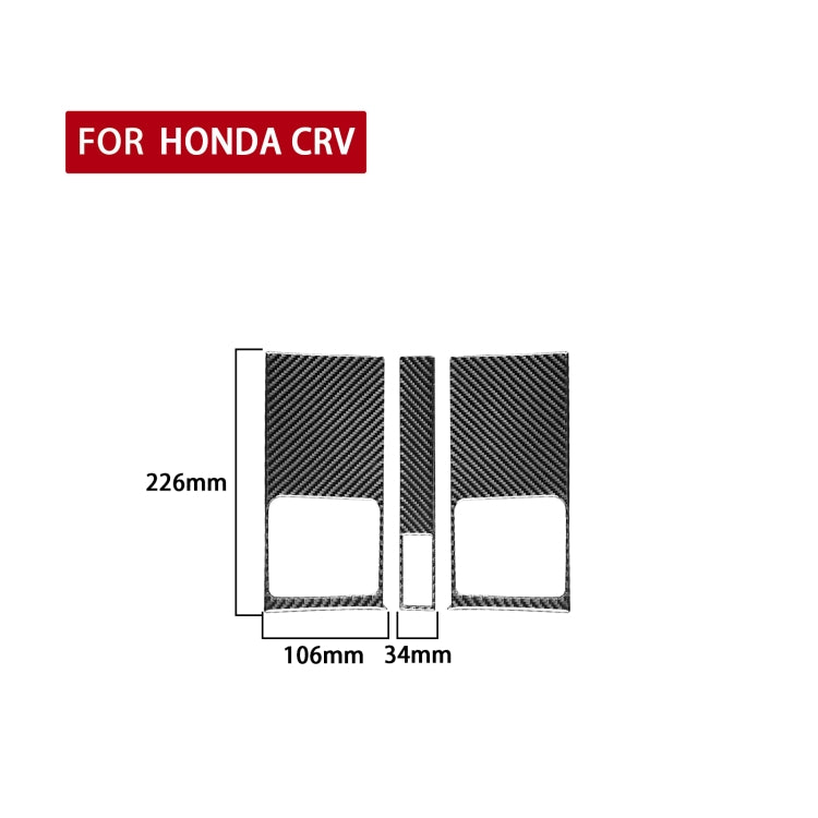 3 PCS / Set Carbon Fiber Car Central Control Air Outlet Panel Decorative Sticker for Honda CRV 2007-2011,Left and Right Drive Universal - Car Interior Mouldings by PMC Jewellery | Online Shopping South Africa | PMC Jewellery | Buy Now Pay Later Mobicred