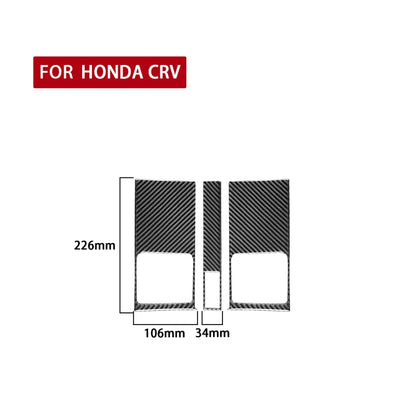 3 PCS / Set Carbon Fiber Car Central Control Air Outlet Panel Decorative Sticker for Honda CRV 2007-2011,Left and Right Drive Universal - Car Interior Mouldings by PMC Jewellery | Online Shopping South Africa | PMC Jewellery | Buy Now Pay Later Mobicred