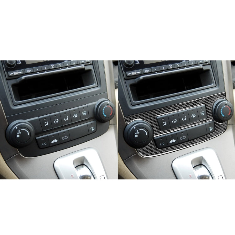 2 PCS / Set Carbon Fiber Car Central Control CD Volume Switch Frame Decorative Sticker for Honda CRV 2007-2011,Left and Right Drive Universal - Car Interior Mouldings by PMC Jewellery | Online Shopping South Africa | PMC Jewellery | Buy Now Pay Later Mobicred