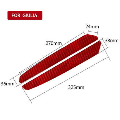 2 PCS / Set Carbon Fiber Car Welcome Pedal Decorative Sticker for Alfa Romeo Giulia 2017-2019,Left and Right Drive Universal (Red) - Car Interior Mouldings by PMC Jewellery | Online Shopping South Africa | PMC Jewellery | Buy Now Pay Later Mobicred