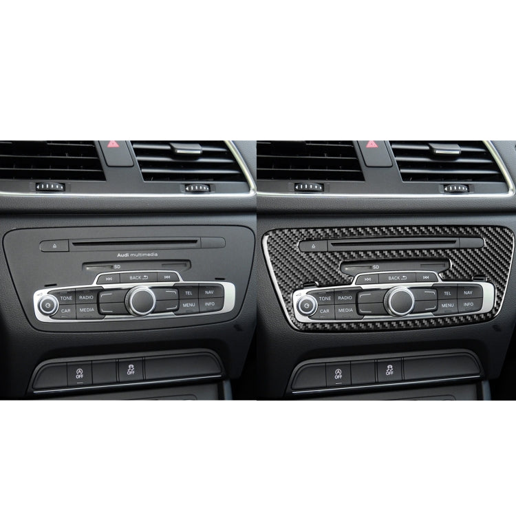 Carbon Fiber Car Central Control CD Panel Decorative Sticker for Audi Q3 2013-2018,Left and Right Drive Universal - Car Interior Mouldings by PMC Jewellery | Online Shopping South Africa | PMC Jewellery | Buy Now Pay Later Mobicred