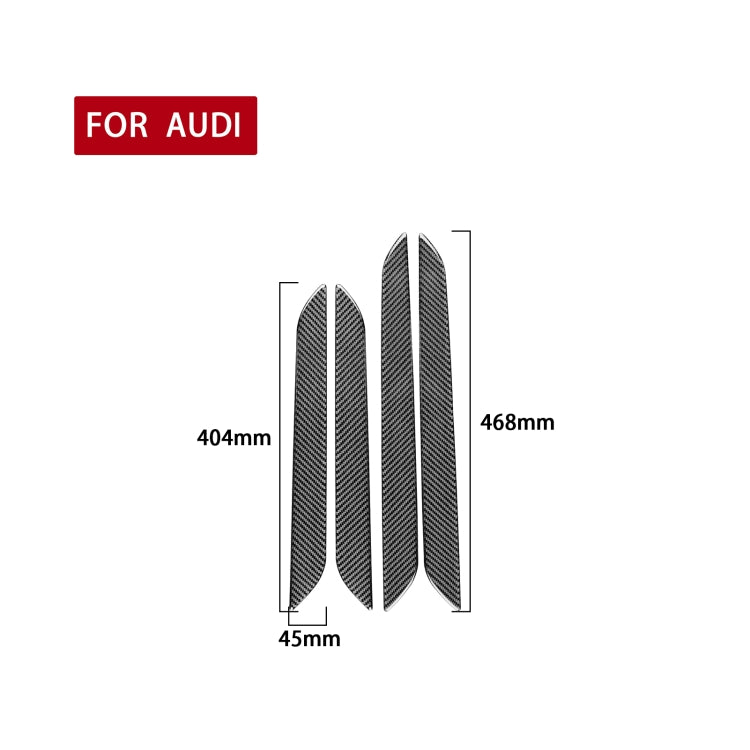 4 PCS / Set Carbon Fiber Car Interior Door Trim Decorative Sticker for Audi Q3 2013-2018,Left and Right Drive Universal - Car Interior Mouldings by PMC Jewellery | Online Shopping South Africa | PMC Jewellery | Buy Now Pay Later Mobicred