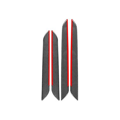 4 PCS / Set Carbon Fiber Car Interior Door Trim Red Edge Decorative Sticker for Audi Q3 2013-2018,Left and Right Drive Universal - Car Interior Mouldings by PMC Jewellery | Online Shopping South Africa | PMC Jewellery | Buy Now Pay Later Mobicred