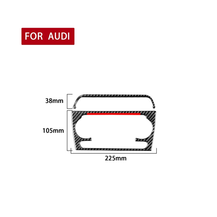 Carbon Fiber Car Air Conditioning Knob Frame Red Edge Decorative Sticker for Audi Q3 2013-2018,Left and Right Drive Universal - Car Interior Mouldings by PMC Jewellery | Online Shopping South Africa | PMC Jewellery | Buy Now Pay Later Mobicred