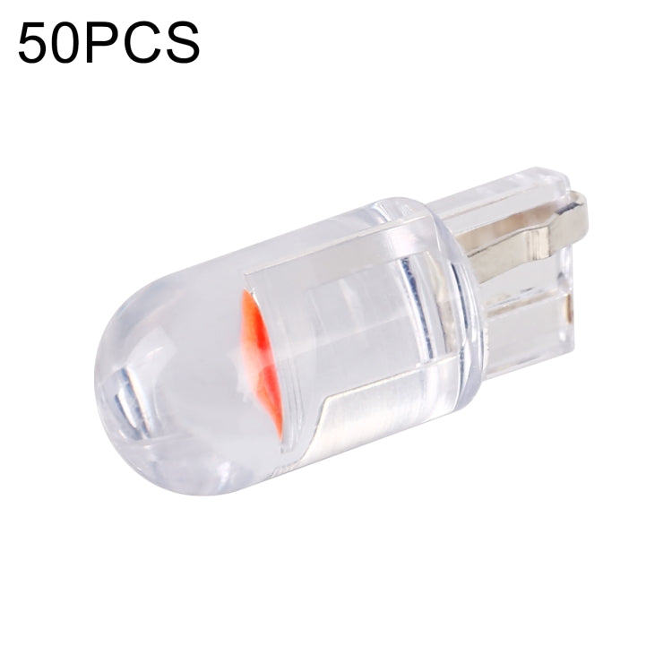 50pcs T10 DC24V / 0.36W / 0.03A Car Clearance Light COB Lamp Beads (Red Light) - Clearance Lights by PMC Jewellery | Online Shopping South Africa | PMC Jewellery | Buy Now Pay Later Mobicred