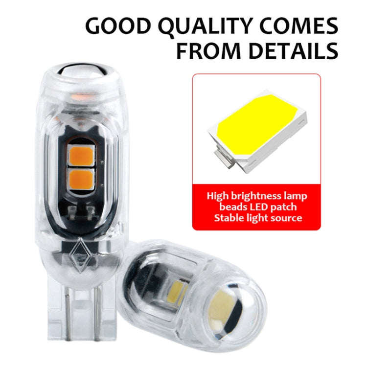 4pcs T10 DC12V /  0.84W / 0.07A / 150LM Car Clearance Light 5LEDs SMD-3030 Lamp Beads with lens (Pink Light) - Clearance Lights by PMC TechLife | Online Shopping South Africa | PMC TechLife | Buy Now Pay Later Mobicred