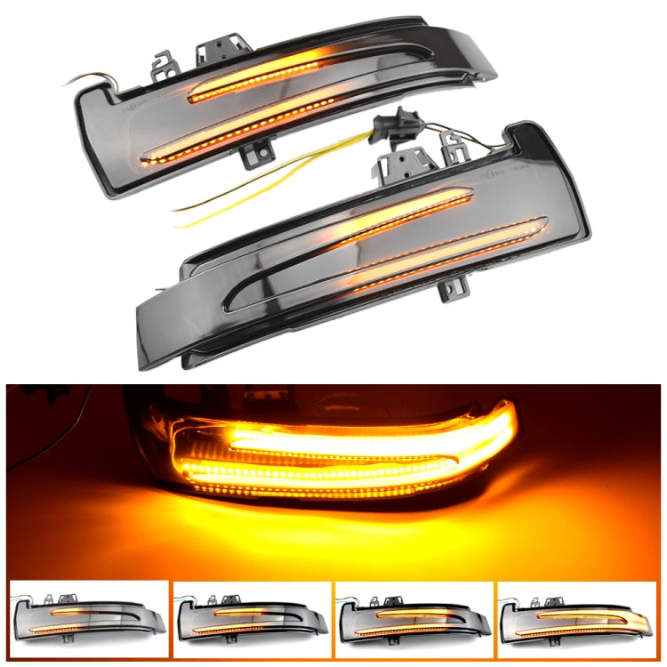 1 Pair For Mercedes-Benz A Class W176 2013-2017 Car Dynamic LED Turn Signal Light Rearview Mirror Flasher Water Blinker (Transparent Black) - Arrow Turn Lights by PMC TechLife | Online Shopping South Africa | PMC TechLife