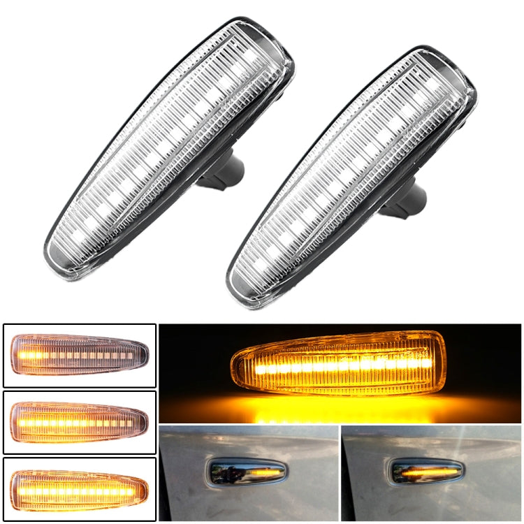 2pcs For Mitsubishi Lancer 2008-2018 Car Dynamic LED Fender Side Light (Transparent) - Arrow Turn Lights by PMC Jewellery | Online Shopping South Africa | PMC Jewellery | Buy Now Pay Later Mobicred