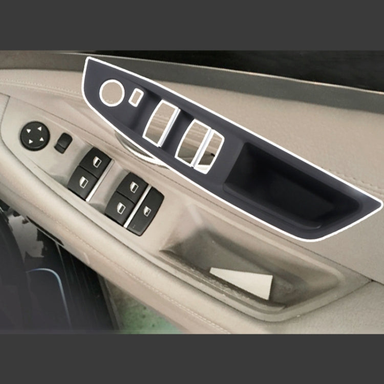 For BMW F10 2011-2017 Right Driving Car Door Window Lift Switch Trim Panel (Coffee) - Car Interior Mouldings by PMC Jewellery | Online Shopping South Africa | PMC Jewellery | Buy Now Pay Later Mobicred