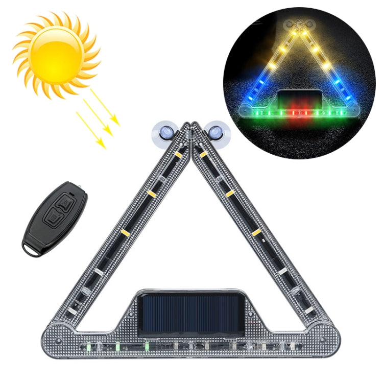 Car Triangular Light Warning Sign Solar Charging Strobe Emergency Ranger Light (Colorful Light) - Warning Lights by PMC Jewellery | Online Shopping South Africa | PMC Jewellery | Buy Now Pay Later Mobicred