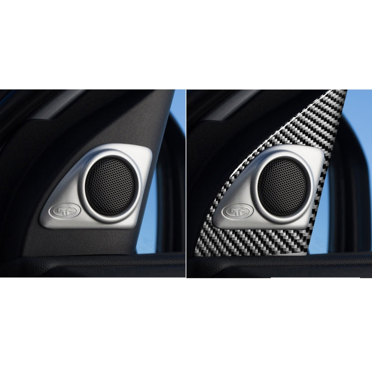 2 PCS Car Carbon Fiber Left and Right Speakers Decorative Sticker for Mitsubishi Lancer EVO (Only DE / ES) 2008-2015, Left and Right Drive Universal - Car Interior Mouldings by PMC Jewellery | Online Shopping South Africa | PMC Jewellery | Buy Now Pay Later Mobicred