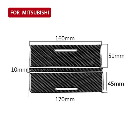 3 PCS Car Carbon Fiber Storage Box Decorative Sticker for Mitsubishi Lancer EVO (Only GT / GTS) 2010-2015, Left and Right Drive Universal - Car Interior Mouldings by PMC Jewellery | Online Shopping South Africa | PMC Jewellery | Buy Now Pay Later Mobicred