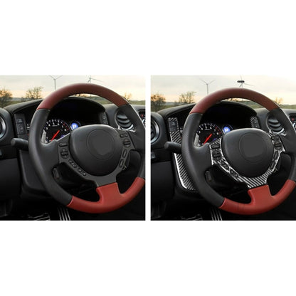 3 PCS Car Carbon Fiber Dashboard Steering Wheel Buttons Decorative Sticker for Nissan GTR R35 2008-2016, Left and Right Drive Universal - Car Interior Mouldings by PMC Jewellery | Online Shopping South Africa | PMC Jewellery | Buy Now Pay Later Mobicred