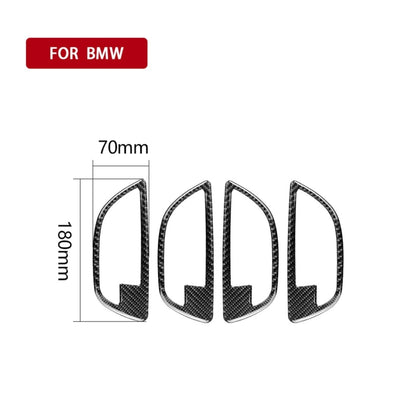 4 PCS Carbon Fiber Car Door Handle Frame Decorative Sticker for BMW 5 Series F10 2011-2017 - Car Interior Mouldings by PMC Jewellery | Online Shopping South Africa | PMC Jewellery | Buy Now Pay Later Mobicred