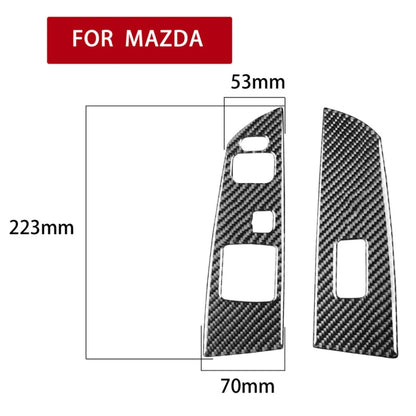 2 PCS Car Carbon Fiber Left and Right Lifting Panel Decorative Sticker for Mazda RX8 2004-2009, Left Drive Low-configured - Car Interior Mouldings by PMC Jewellery | Online Shopping South Africa | PMC Jewellery | Buy Now Pay Later Mobicred