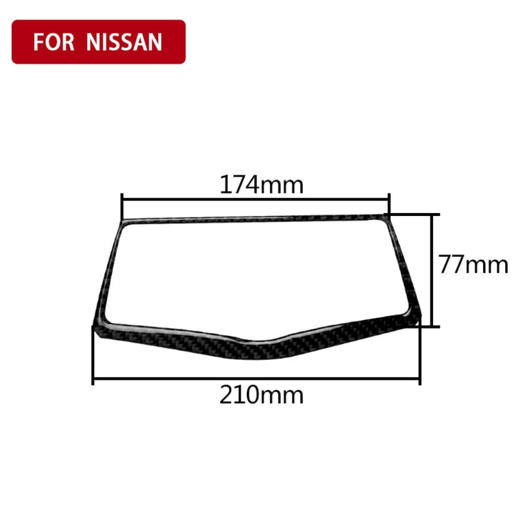 Car Carbon Fiber Multimedia Navigation Buttons Panel Decorative Sticker for Nissan 370Z Z34 2009-, Left and Right Drive Universal - Car Interior Mouldings by PMC Jewellery | Online Shopping South Africa | PMC Jewellery | Buy Now Pay Later Mobicred