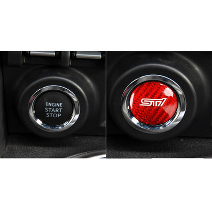 Car Carbon Fiber Engine Start Button Decorative Cover Trim for Subaru BRZ 2013-2019 / 86 2013-2019 (Red) - Decoration Rings by PMC Jewellery | Online Shopping South Africa | PMC Jewellery | Buy Now Pay Later Mobicred