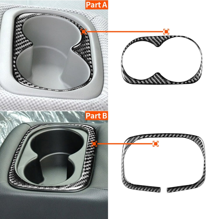 2 in 1 Car Carbon Fiber Rear Water Cup Holder Panel Decorative Sticker for Honda Civic 8th Generation 2006-2011, Left and Right Drive Universal - Car Interior Mouldings by PMC Jewellery | Online Shopping South Africa | PMC Jewellery | Buy Now Pay Later Mobicred