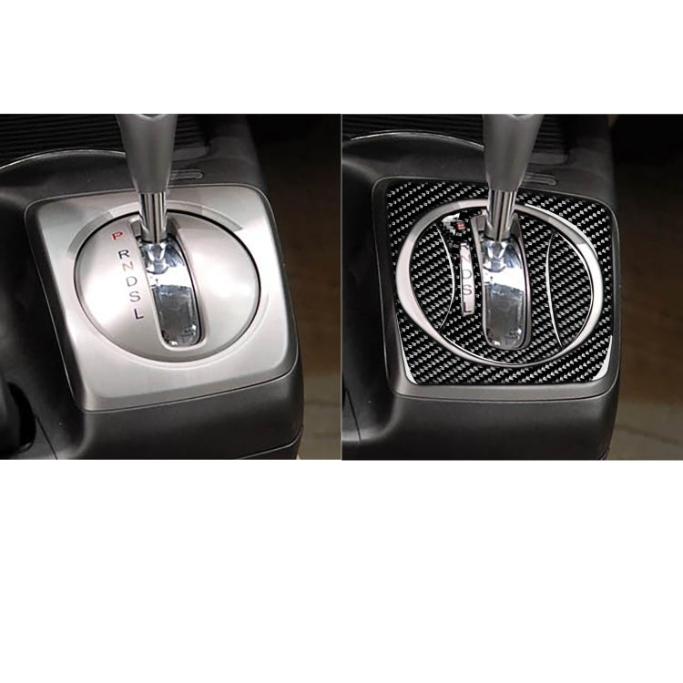 4 in 1 Car Carbon Fiber Automatic Gear Set Decorative Sticker for Honda Civic 8th Generation 2006-2011, Left Drive - Car Interior Mouldings by PMC Jewellery | Online Shopping South Africa | PMC Jewellery | Buy Now Pay Later Mobicred