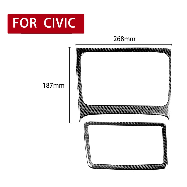 2 in 1 Car Carbon Fiber Storage Box Decorative Sticker for Honda Civic 8th Generation 2006-2011, Left Drive - Car Interior Mouldings by PMC Jewellery | Online Shopping South Africa | PMC Jewellery | Buy Now Pay Later Mobicred