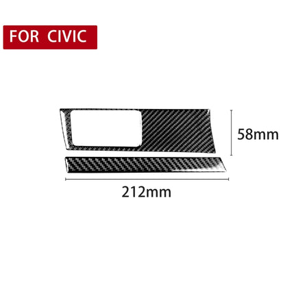 2 in 1 Car Carbon Fiber Headlight Switch Panel Decorative Sticker for Honda Civic 8th Generation 2006-2011, Left Drive - Car Interior Mouldings by PMC Jewellery | Online Shopping South Africa | PMC Jewellery | Buy Now Pay Later Mobicred