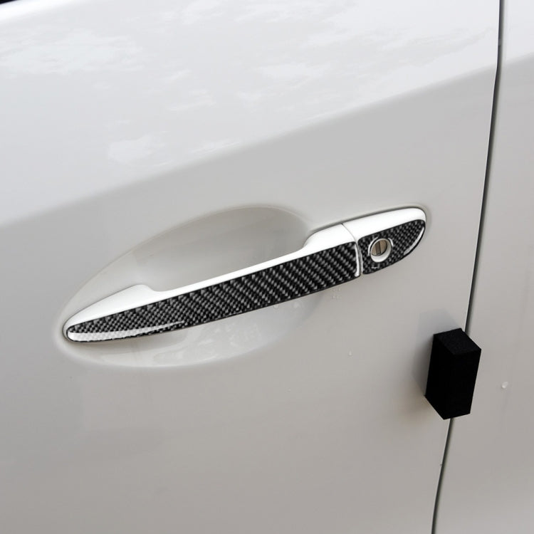 One Set Car Carbon Fiber Outside Door Handle without Smart Hole Decorative Sticker for Mazda CX-5 2017-2018, Left Drive - Decorative Sticker by PMC Jewellery | Online Shopping South Africa | PMC Jewellery | Buy Now Pay Later Mobicred