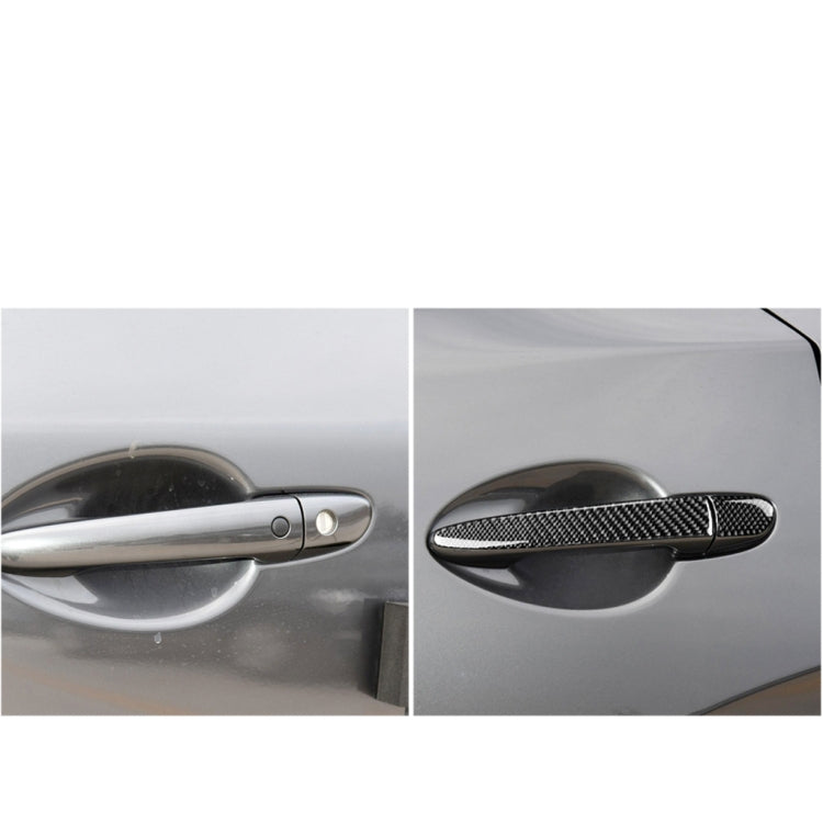 One Set Car Carbon Fiber Outside Door Handle without Smart Hole Decorative Sticker for Mazda CX-5 2017-2018, Left Drive - Decorative Sticker by PMC Jewellery | Online Shopping South Africa | PMC Jewellery | Buy Now Pay Later Mobicred