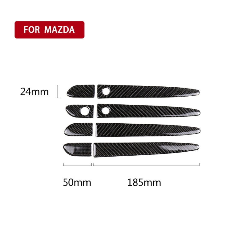 One Set Car Carbon Fiber Outside Door Handle with Smart Hole Decorative Sticker for Mazda CX-5 2017-2018, Right Drive - Decorative Sticker by PMC Jewellery | Online Shopping South Africa | PMC Jewellery | Buy Now Pay Later Mobicred