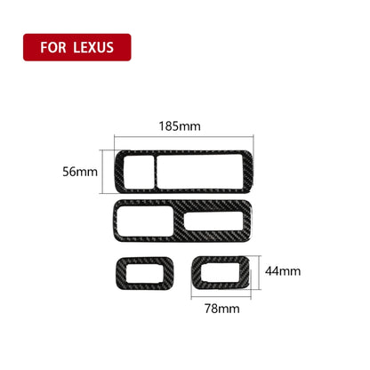 Car Carbon Fiber Window Glass Lift Decorative Sticker for Lexus RX300 / 270 / 200T / 450h 2016-2019, Right Drive - Car Interior Mouldings by PMC Jewellery | Online Shopping South Africa | PMC Jewellery | Buy Now Pay Later Mobicred