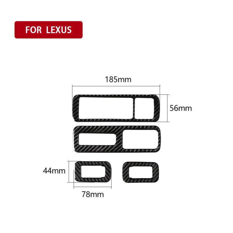 Car Carbon Fiber Window Glass Lift Decorative Sticker for Lexus RX300 / 270 / 200T / 450h 2016-2019, Left Drive - Car Interior Mouldings by PMC Jewellery | Online Shopping South Africa | PMC Jewellery | Buy Now Pay Later Mobicred