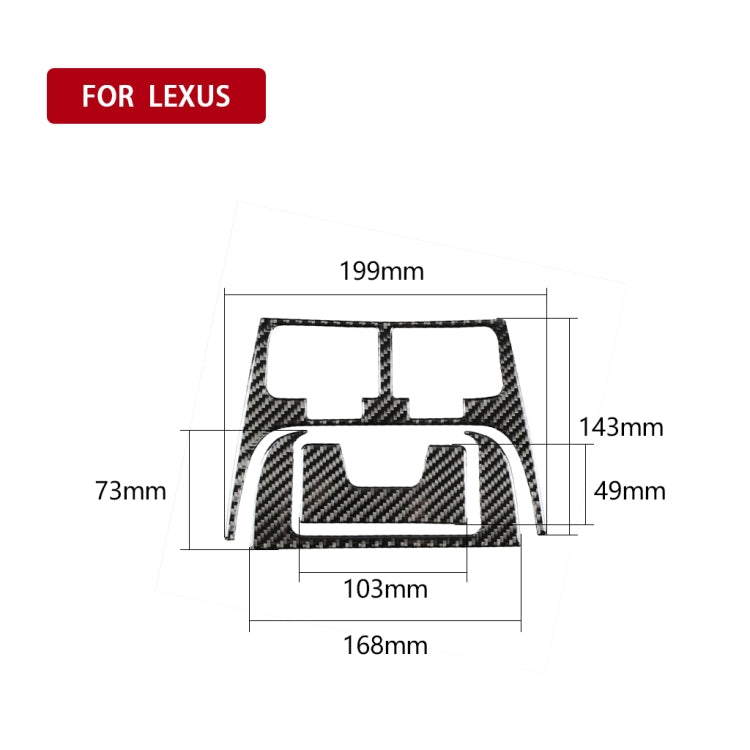 Car Carbon Fiber Rear Air Outlet Decorative Sticker for Lexus IS250 300 350C 2006-2012, Left and Right Drive Universal - Car Interior Mouldings by PMC Jewellery | Online Shopping South Africa | PMC Jewellery | Buy Now Pay Later Mobicred