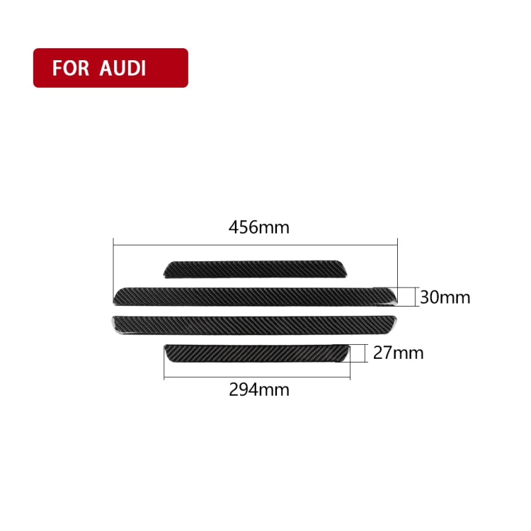 Car Carbon Fiber Threshold Decorative Sticker for Audi A6 S6 C7 A7 S7 4G8 2012-2018, Left and Right Drive Universal - Car Interior Mouldings by PMC Jewellery | Online Shopping South Africa | PMC Jewellery | Buy Now Pay Later Mobicred