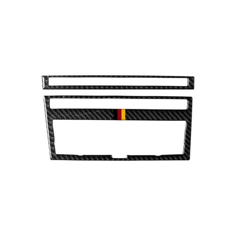 Car Carbon Fiber German Flag Color Air Conditioning CD Panel Decorative Sticker for Audi A6 2005-2011, Left and Right Drive Universal - Car Interior Mouldings by PMC Jewellery | Online Shopping South Africa | PMC Jewellery | Buy Now Pay Later Mobicred