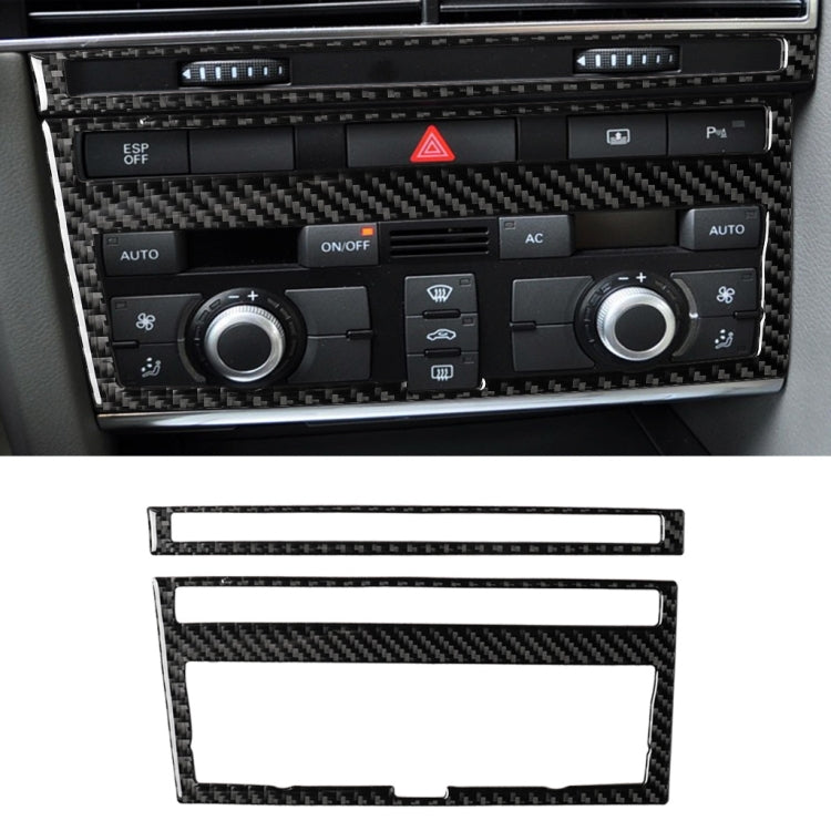 Car Carbon Fiber Solid Color Air Conditioning CD Panel Decorative Sticker for Audi A6 2005-2011, Left and Right Drive Universal - Car Interior Mouldings by PMC Jewellery | Online Shopping South Africa | PMC Jewellery | Buy Now Pay Later Mobicred