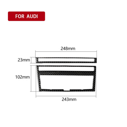 Car Carbon Fiber Solid Color Air Conditioning CD Panel Decorative Sticker for Audi A6 2005-2011, Left and Right Drive Universal - Car Interior Mouldings by PMC Jewellery | Online Shopping South Africa | PMC Jewellery | Buy Now Pay Later Mobicred