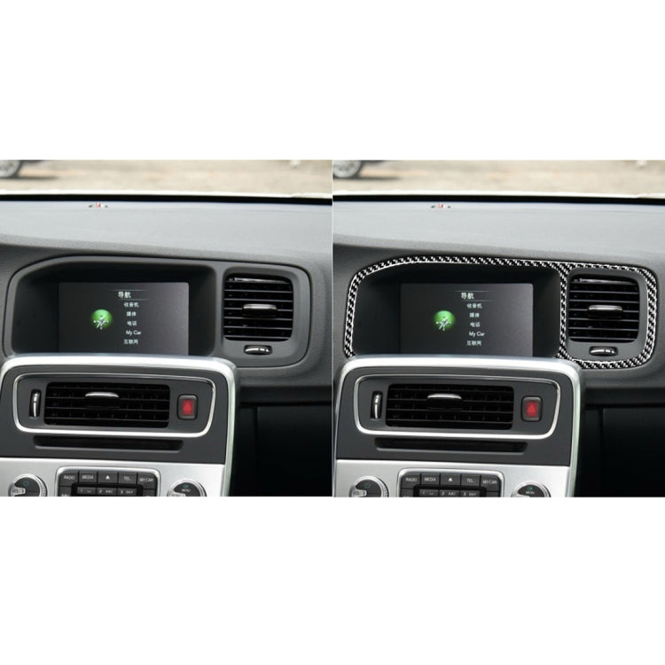 Car Carbon Fiber Navigation Frame Decorative Stickers for Volvo V60 2010-2017 / S60 2010-2018, Left Drive - Car Interior Mouldings by PMC Jewellery | Online Shopping South Africa | PMC Jewellery | Buy Now Pay Later Mobicred