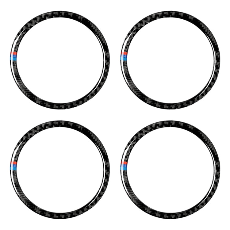 4 in 1 Car Carbon Fiber Tricolor Horn Ring Decorative Sticker for BMW 2008-2013 E70 / 2008-2014 E71, Left and Right Drive Universal - Car Interior Mouldings by PMC Jewellery | Online Shopping South Africa | PMC Jewellery | Buy Now Pay Later Mobicred